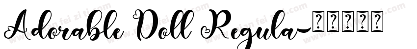 Adorable Doll Regula字体转换